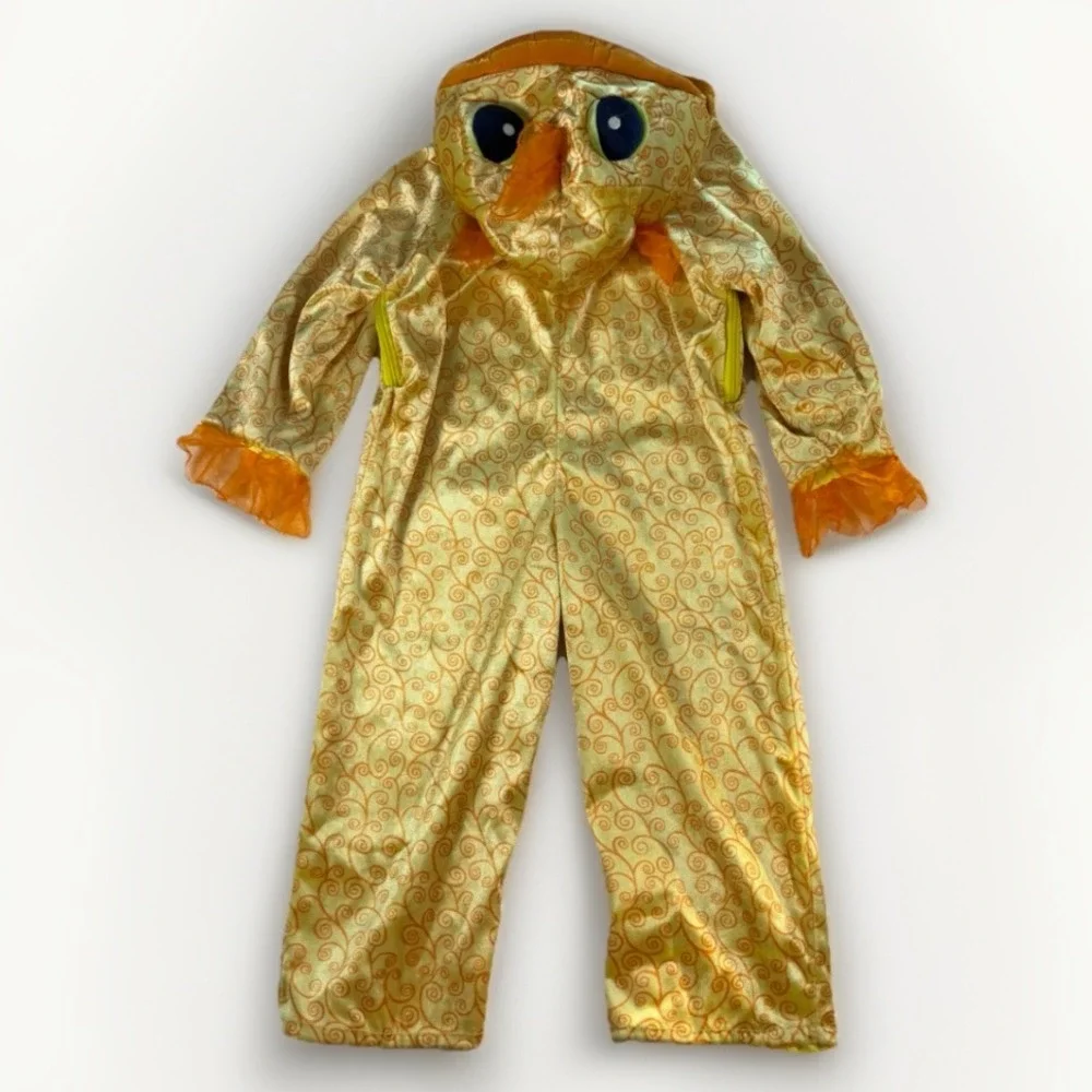 Vintage BabyStyle Gold Fish Costume 2T Hooded Jumpsuit Halloween Orange Bright‎